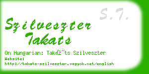 szilveszter takats business card